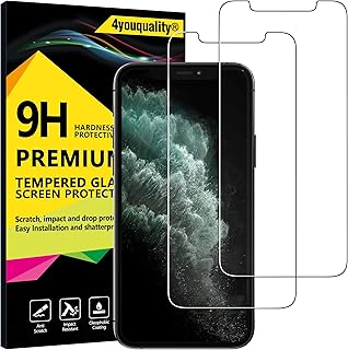 4youquality [2-Pack iPhone 11 Pro Max and iPhone XS Max Screen Protector, Tempered Glass Film [LifetimeWarranty][Scratch-Resistant] Screen Protector for Apple iPhone XS Max & iPhone 11 Pro Max