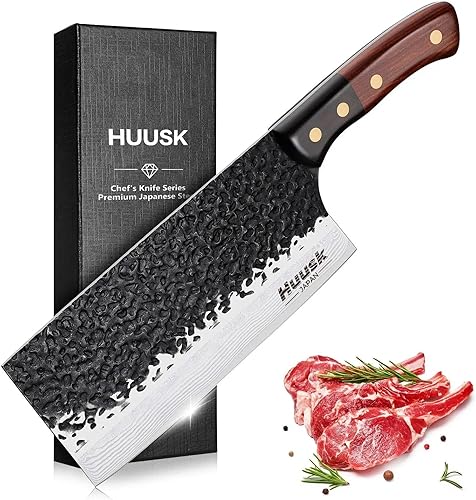 Miniatura 13 de Huusk - Cuchillo Kiritsuke japonés, cuchillo Gyuto, cuchillos de chef japoneses con mango de espiga completa, cuchillos de cocina forjados a mano