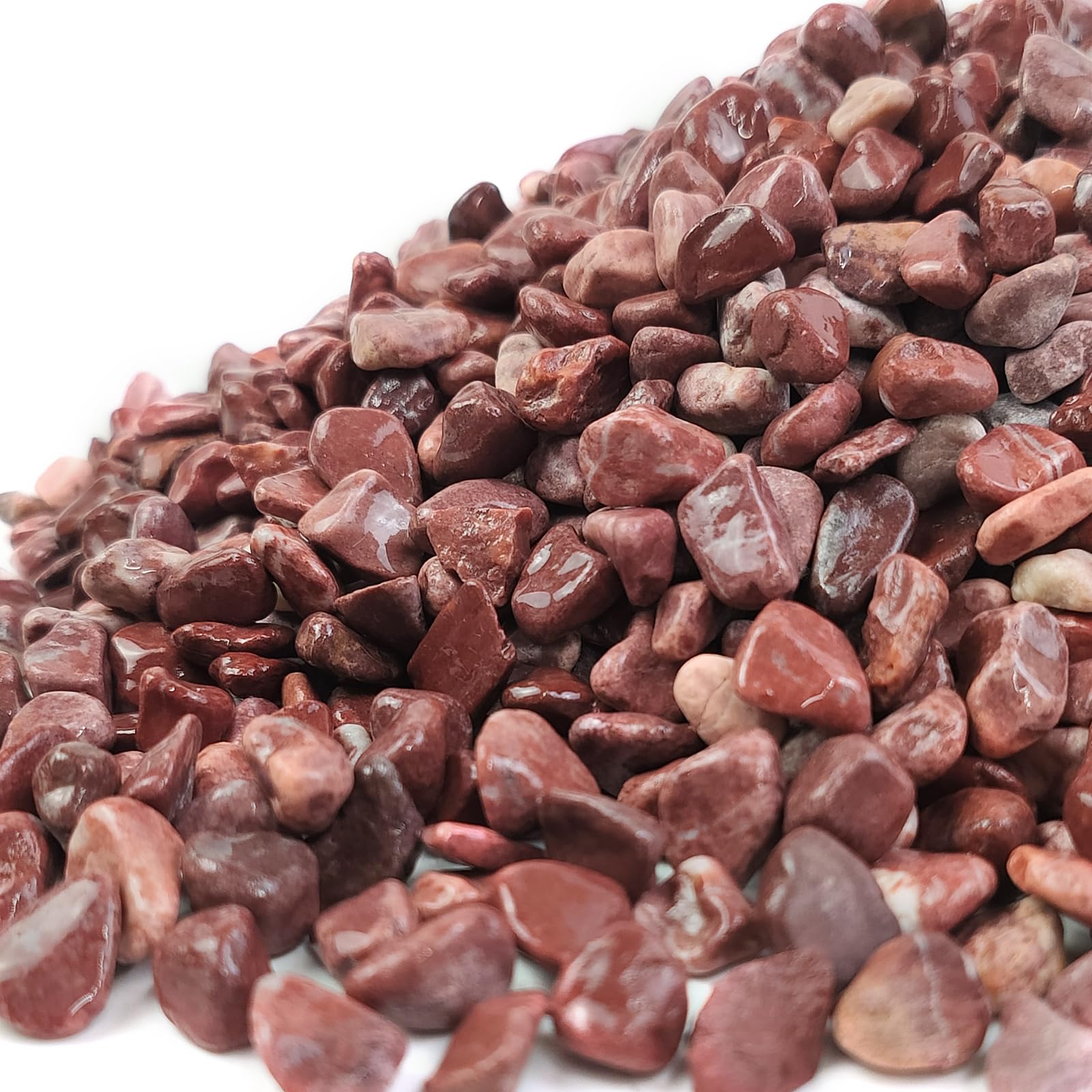 FANTIAN 2 lbs Succulent and Cactus Pebbles Gravel, 6-9 mm Decorative Red River Rocks for Plants Indoor Vases, Terrarium - Image 4