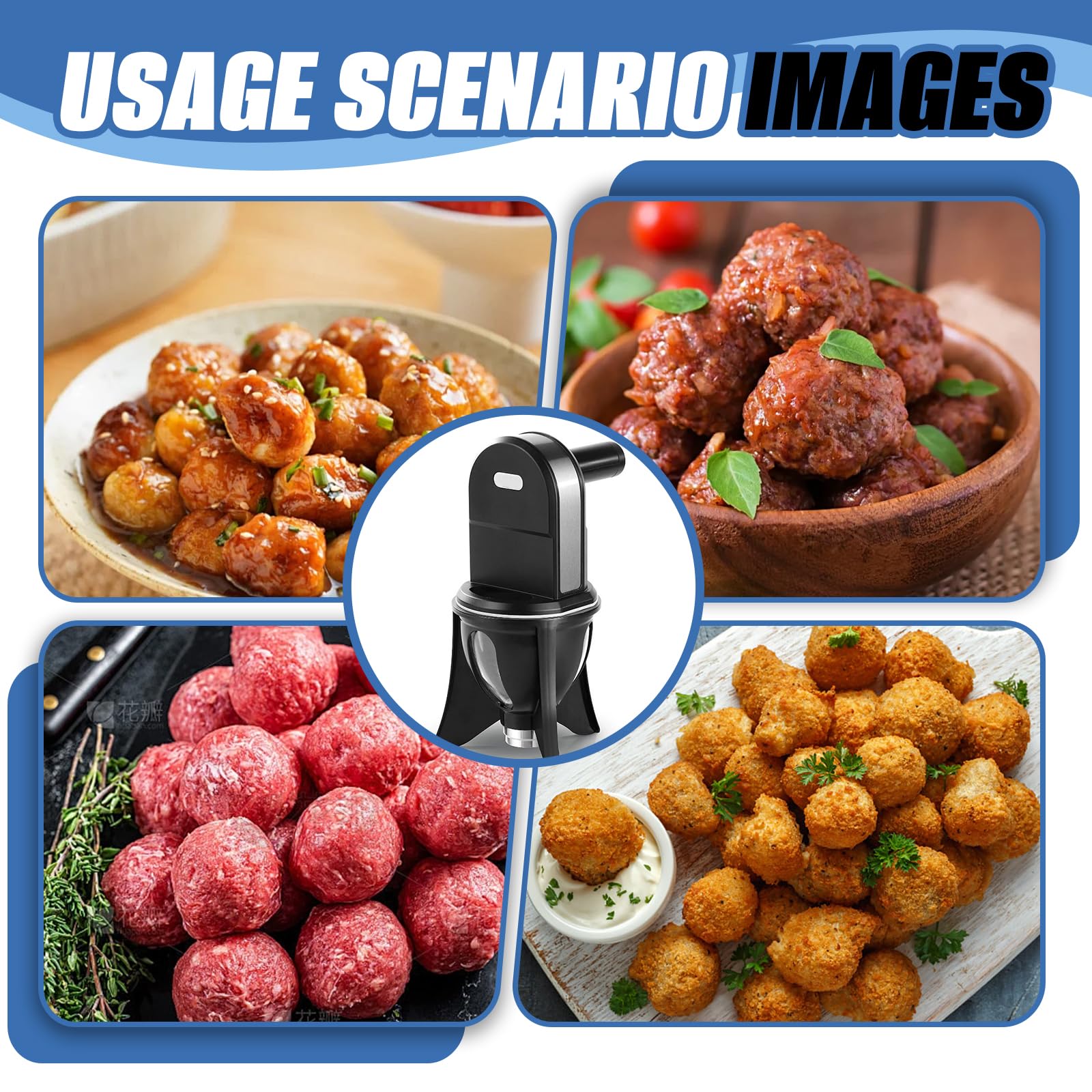 Petite Machine Automatique de Boulettes Sucrées, Machine de Fabrication de Boulettes de Viande, Appareil de Formage pour Boulette de Viande ou Boulettes de Poisson, pour Amateurs de Cuisine Maison