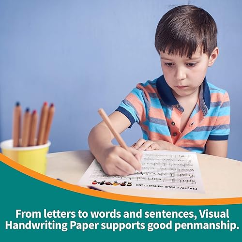 Miniatura 6 de Channie's Juego de libros de trabajo para pre-jardín de infantes, estudiantes de escuela primaria de tercer grado, 4 blocs de escritura a mano y 2