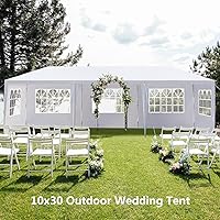 Vista 3 de Carpa para exteriores, carpa de fiesta de boda, refugio de campamento, refugio instantáneo comercial, tienda de campaña impermeable con paredes