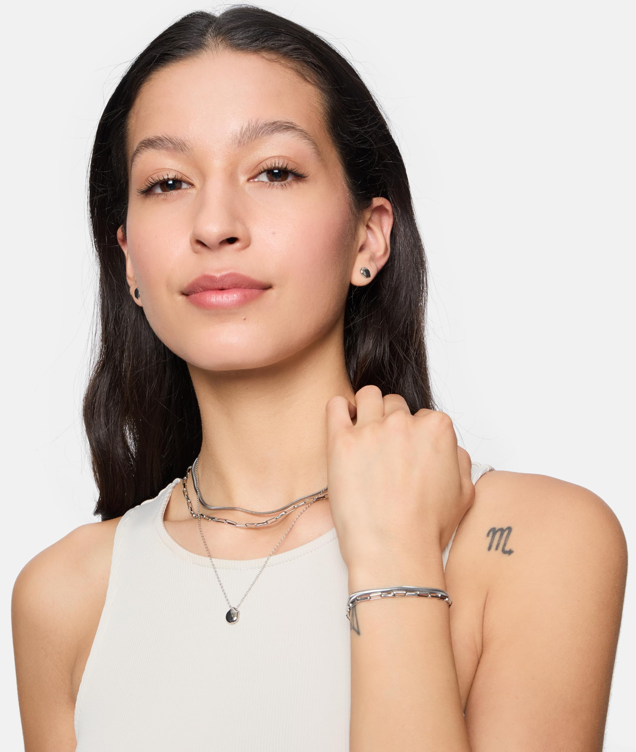 Tamaris Halsketten Layering Set für Damen, Halsschmuck einzeln tragbar und Größenverstellbar, wasserfest aus Edelstahl