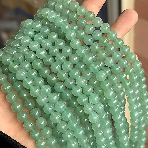 Miniatura 15 de MJDCB Natural Multicolor Volcanic Lava Stone Round Loose Stone Beads DIY for Jewelry Bracelet Making 15" (6mm, White)