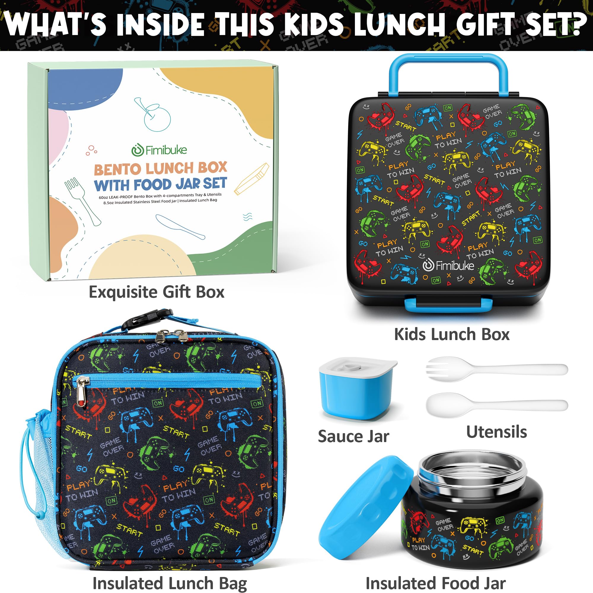 Modetro Bento Lunch Box Isotherme - Boîte Repas Avec 3 Compartiments