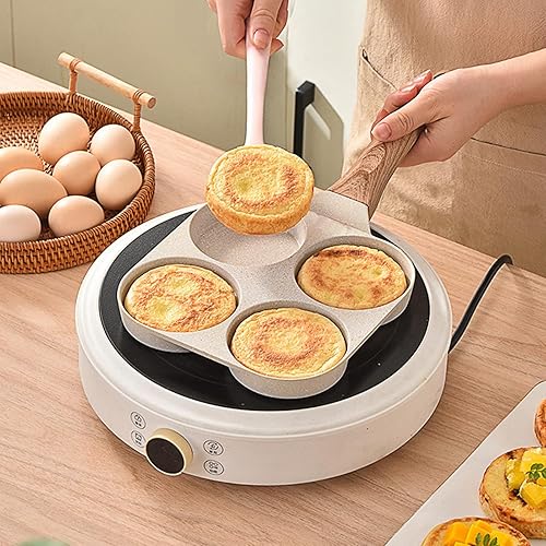 Miniatura 5 de Sartén antiadherente para panqueques con 4 tazas, sartén de aleación para cocina de gas y cocina de inducción, para estufa de gas y cocina de