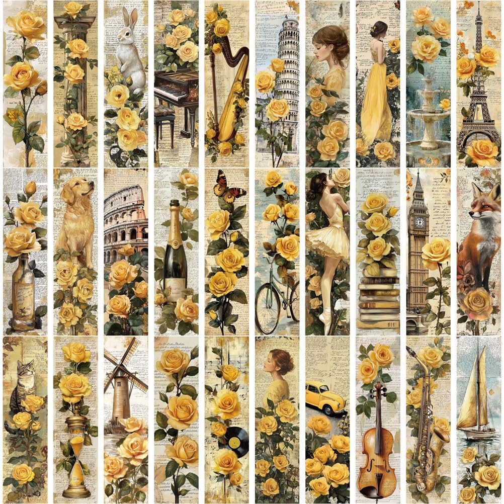 Meecaa 30 PCS Reading Bookmarks, Literary Art Paper Book Marks, Colorful Creative Book Accessories, Great Gifts for Book Lovers Woman Man, Students Reading Fans Reading Lovers (Architecture)
