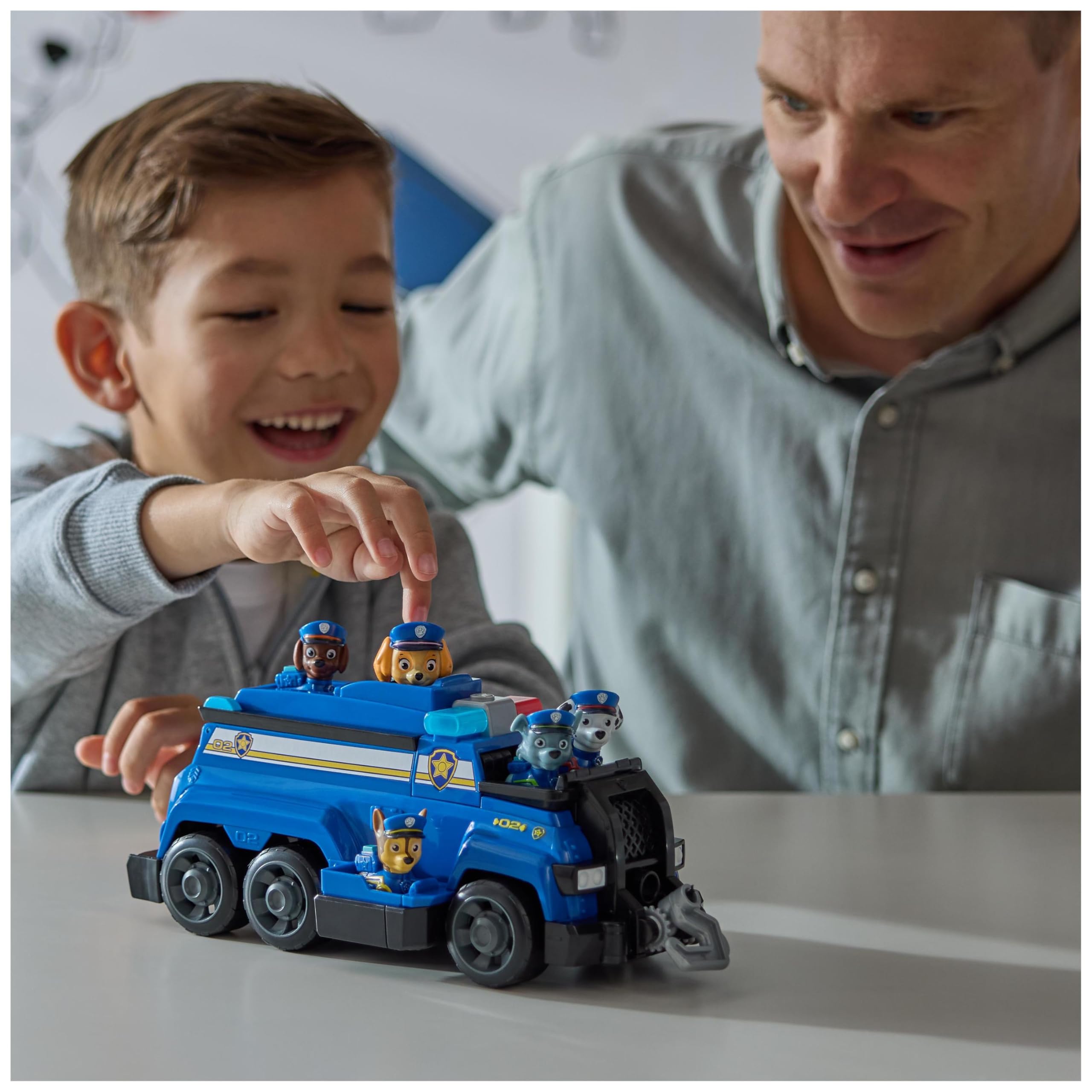 Paw Patrol - Pat Patrouille - Camion Équipe Chase Marcus Stella Ruben Rocky Zuma - Voiture Figurine À Collectionner - Pat Patrouille Jouet - Voiture Enfant - Jouet Enfant 3 Ans et +