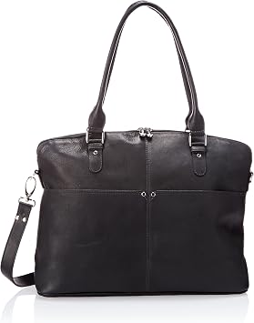 Piel Leather Slim Executive Computer Case, Black, One Size