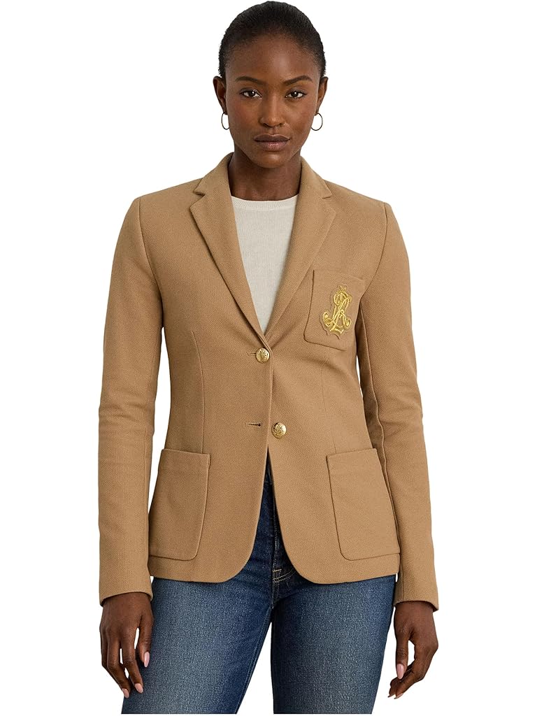 Beige Lauren Ralph Lauren Petite Bullion Jacquard Blazer