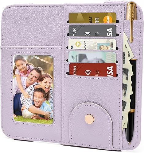 Miniatura 11 de Organizador de visera, soporte gris para lentes de sol para automóvil, organizadores de visera con múltiples bolsillos y marco de fotos, accesorios