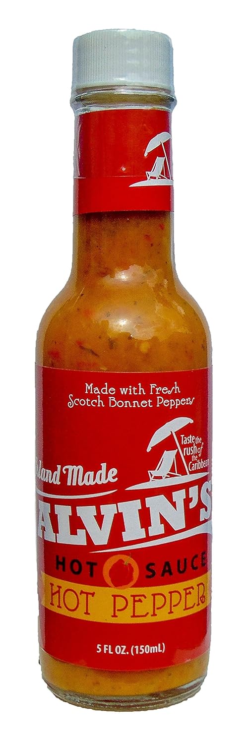 Alvin's Yellow Scotch Pepper Hot Sauce, 5 Ounce