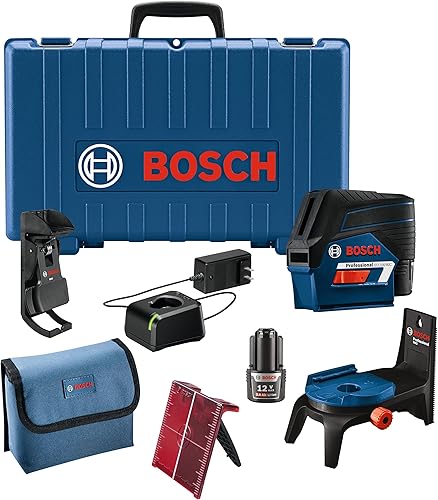 Miniatura 18 de BOSCH GCL100-80CG Láser de línea cruzada de haz verde de 100 pies y 12 V de conexión máxima, incluye batería de iones de litio de 2.0 Ah 12V