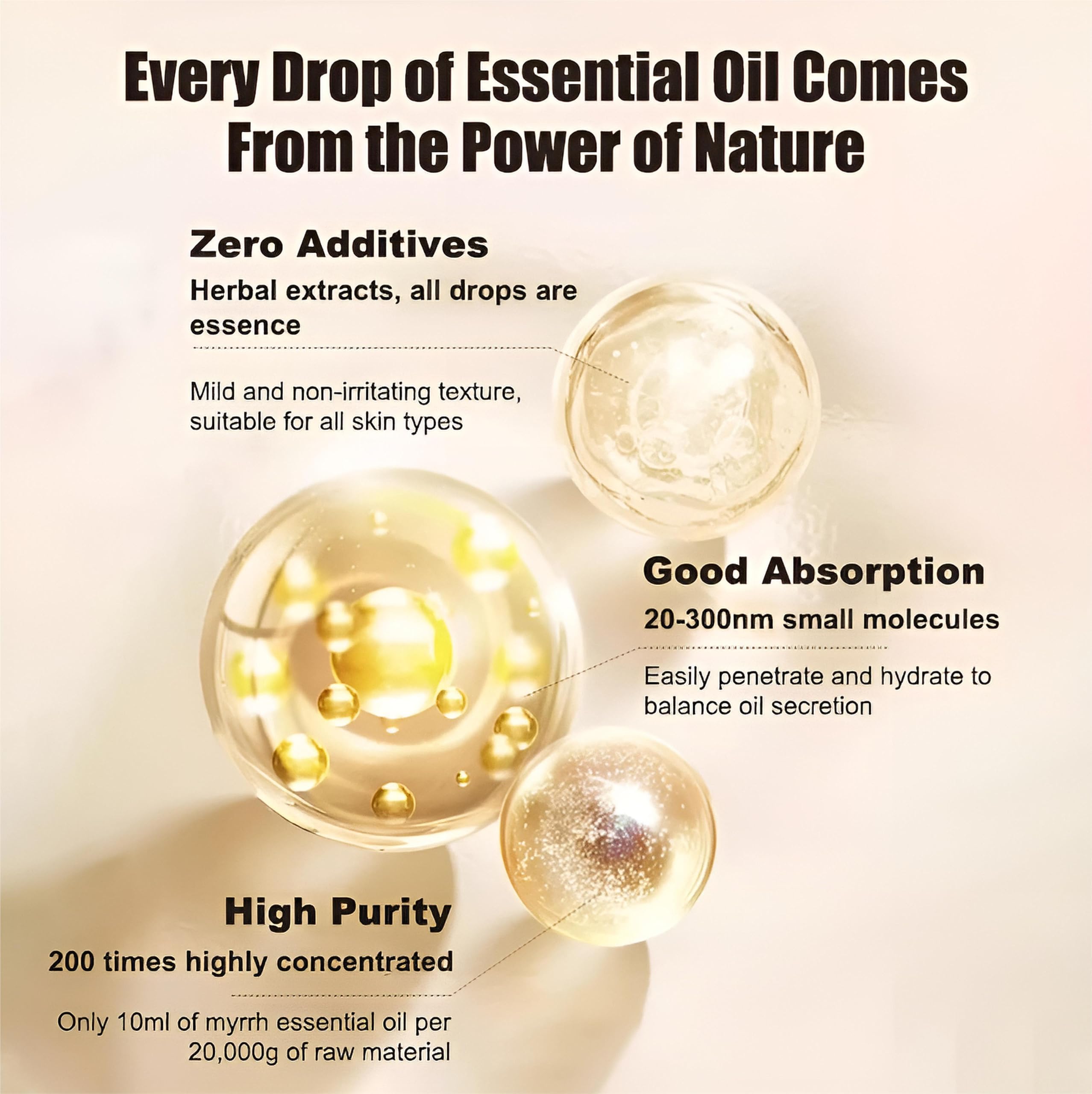 100% reines ätherisches Myrrhenöl für Aromatherapie, Diffusoren, Haut- und Haarpflege, Kerzen- und Seifenherstellung, Bio-Myrrhenöl in therapeutischer Qualität, natürliches Duftöl(500ml)