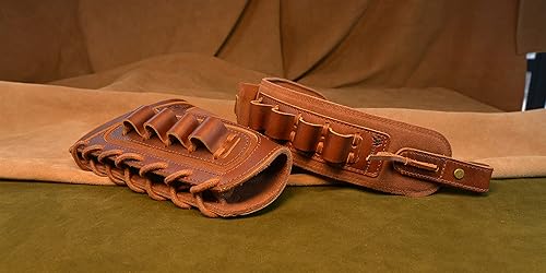 Miniatura 9 de Funda de cuero para rifle de escopeta con arnés de pistola de fósforo para .357 .30-30 .30-06 .45-70 .22LR 12GA 16GA 20GA