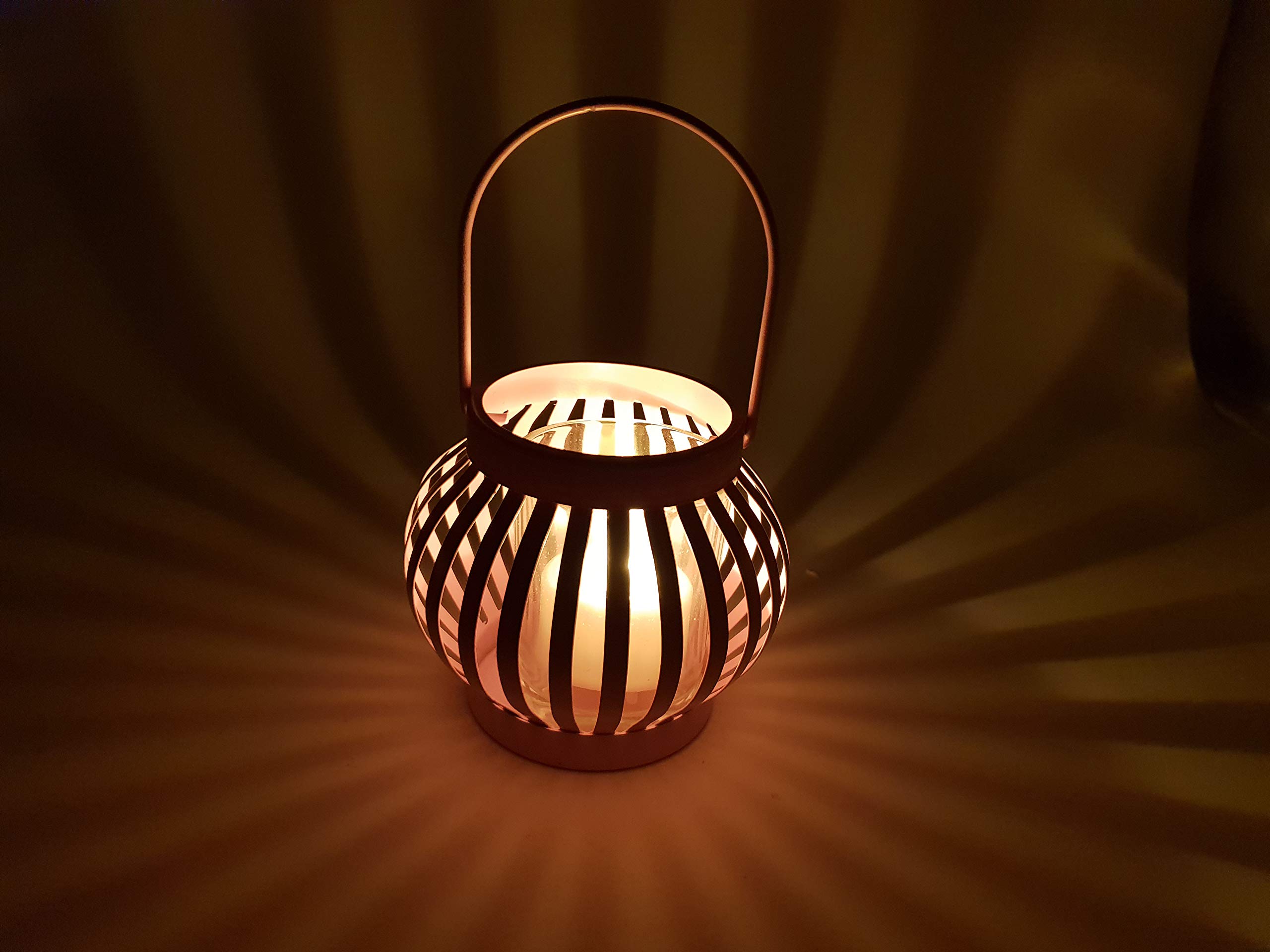 My Party Suppliers Pink/Green Candle Holder/Home Decor Hangings Lantern with Tealight Candle (1 pcs Random Color)