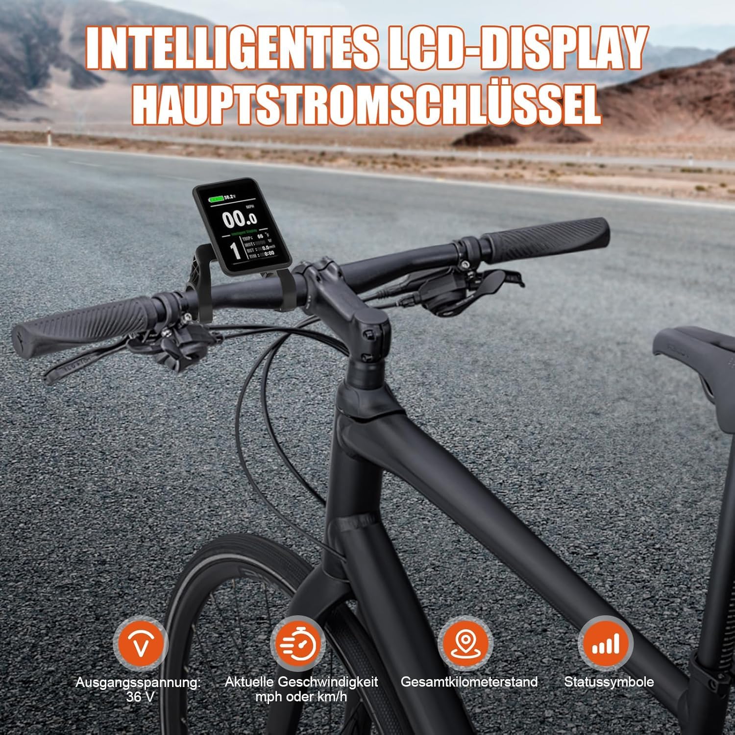 36V 800W moteur sans balais sans dents 26 pouces Kit de conversion pour vélo électrique 140kg capacité de charge cinq vitesses régulateur de vitesse moteur de roue arrière avec affichage LCD