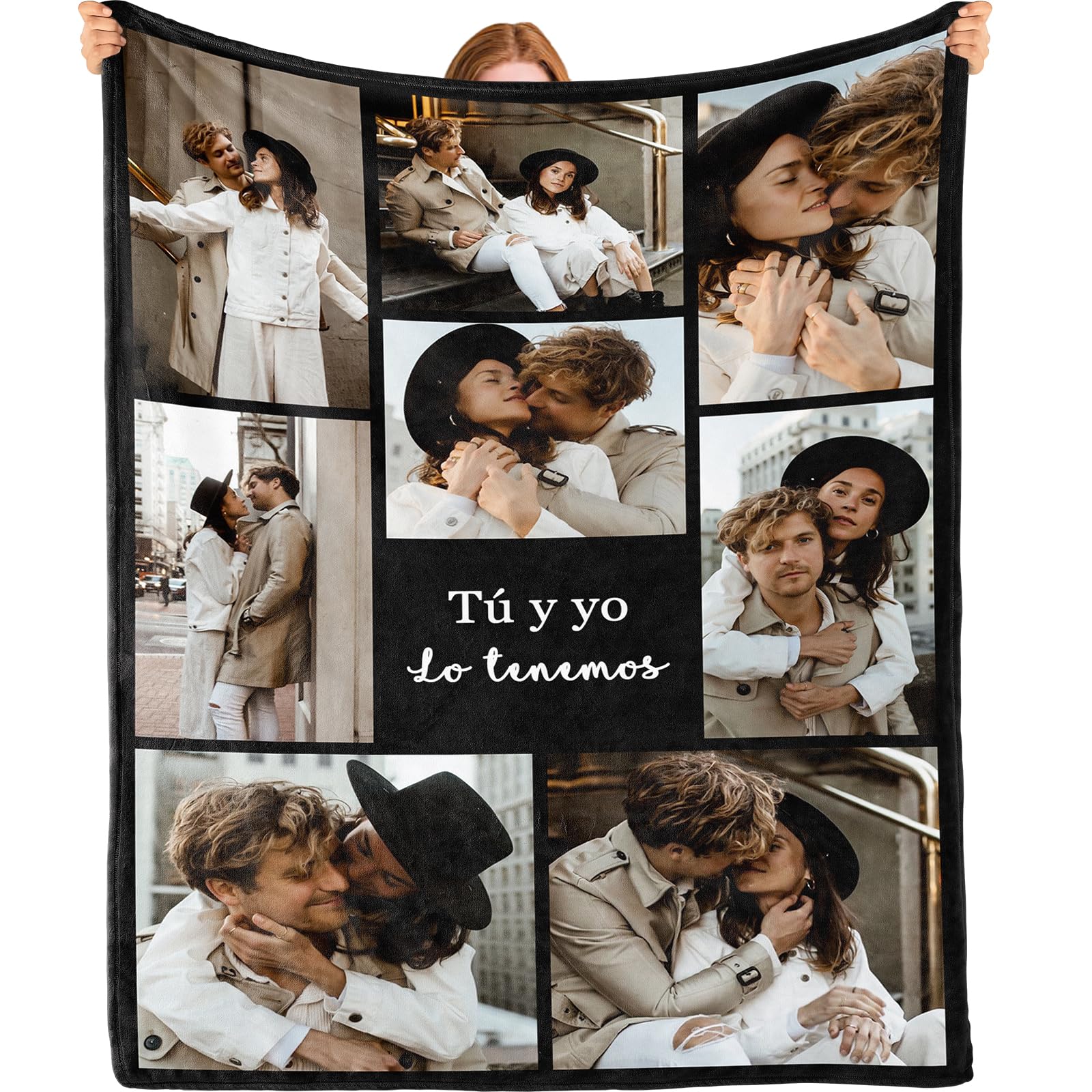 Bemaystar Manta Personalizada con Foto y Texto. Manta para Sofá y Cama. Regalo Original de Navidad, Cumpleaños, Aniversarios, San Valentín, Papá, Mamá, Regalo para Parejas.