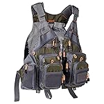 BASSDASH Fly Fishing Vest Multi Pocket Waistcoat Adjustable Size Gifts for Men Women