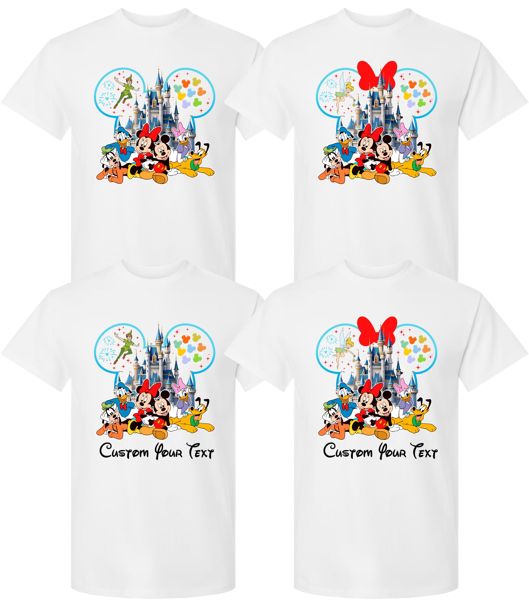 Custom Matching Family Vacation Shirts, Group and Friends Magical Kingdom Tees, Personalized Family Trip Mickey Minnie Shirts