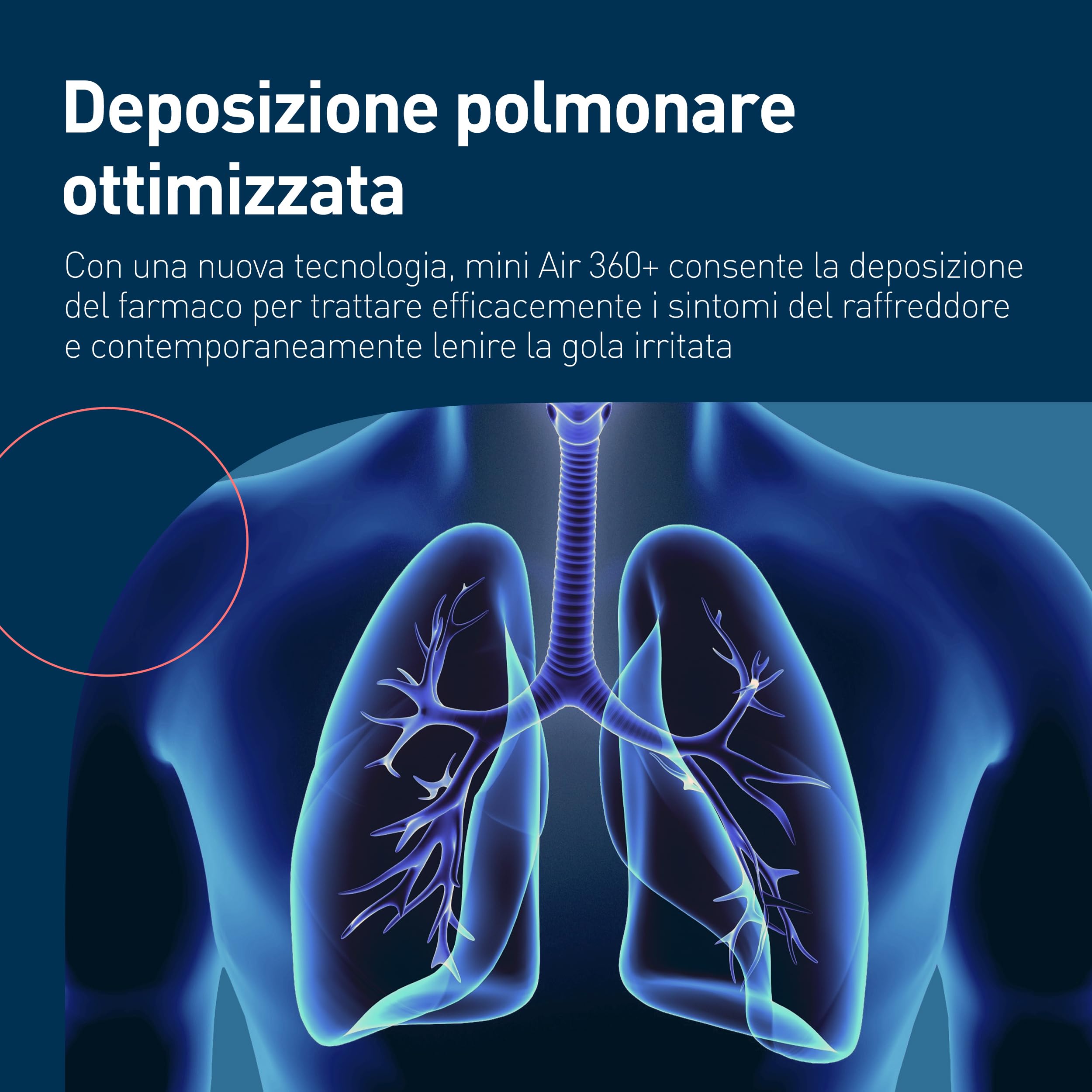 Mini Air 360+ Aerosol Mesh, Macchina aerosol adulti per alleviare tosse e raffreddore, Nebulizzatore silenzioso portatile per adulti e bambini con due maschere e boccaglio inclusi