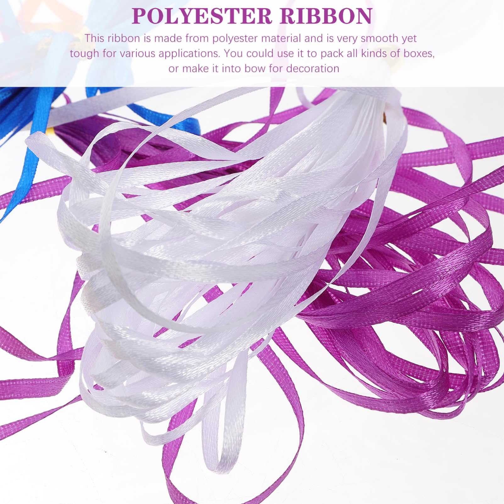 TEHAUX 65rollen Bunte Dekorationsbänder Satinbänder Für Bastelarbeiten Geschenkverpackung Und Kreative Arrangements Lang Für Hochzeiten Und Feiern
