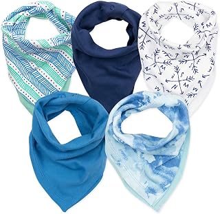 HonestBaby Boys Organic Cotton Bandana Drool Bib Multipack