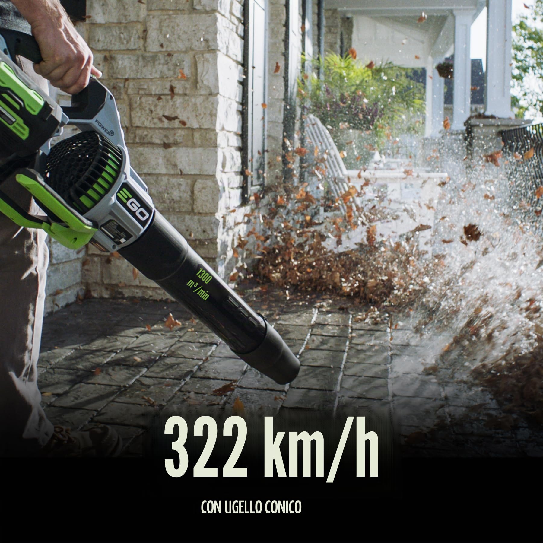 EGO Power+ LB7650 Turbo 56 Volt 765 CFM, soffiatore di foglie a velocità variabile, batteria e caricabatterie non inclusi, nero