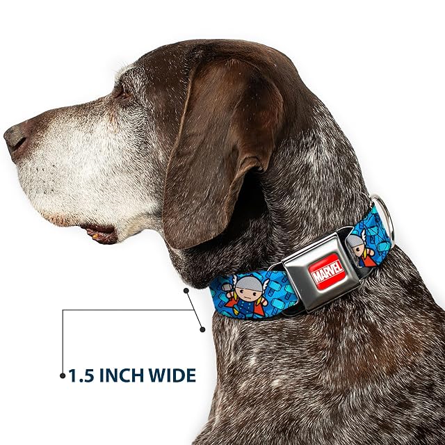 Foto 7 de 8 de Buckle Down 9 - 15 "Marvel Universo Carcasa Monogram Blues Poses/Martillo de Thor Collar de Perro