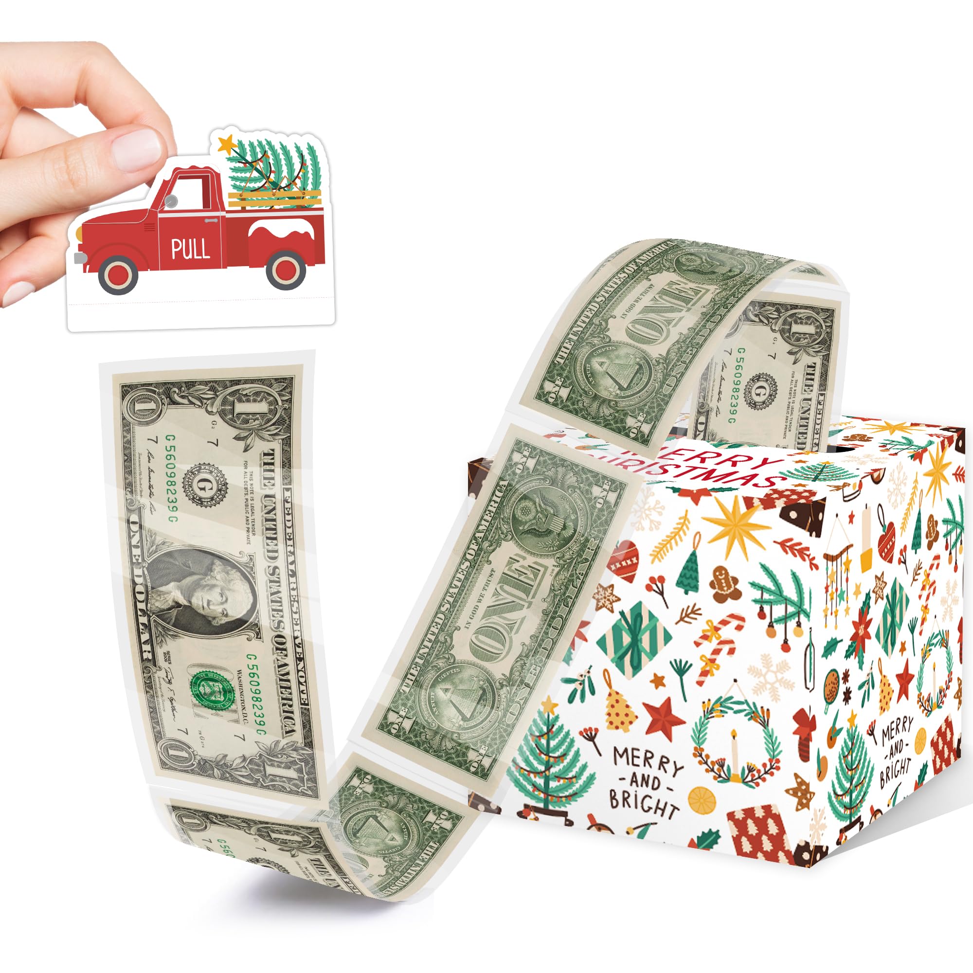 Christmas Party Favors, Happy Christmas Surprise Money Box Set, Money Gift Boxes for Cash for Christmas Day for Women, Fun&Loving Way to Offer Cash Gift