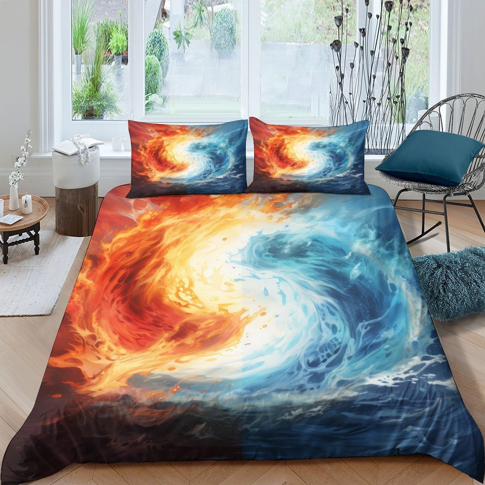 Funda nórdica de Tai Chi microfibra transpirable que evita arrugas y decoloración en la cama