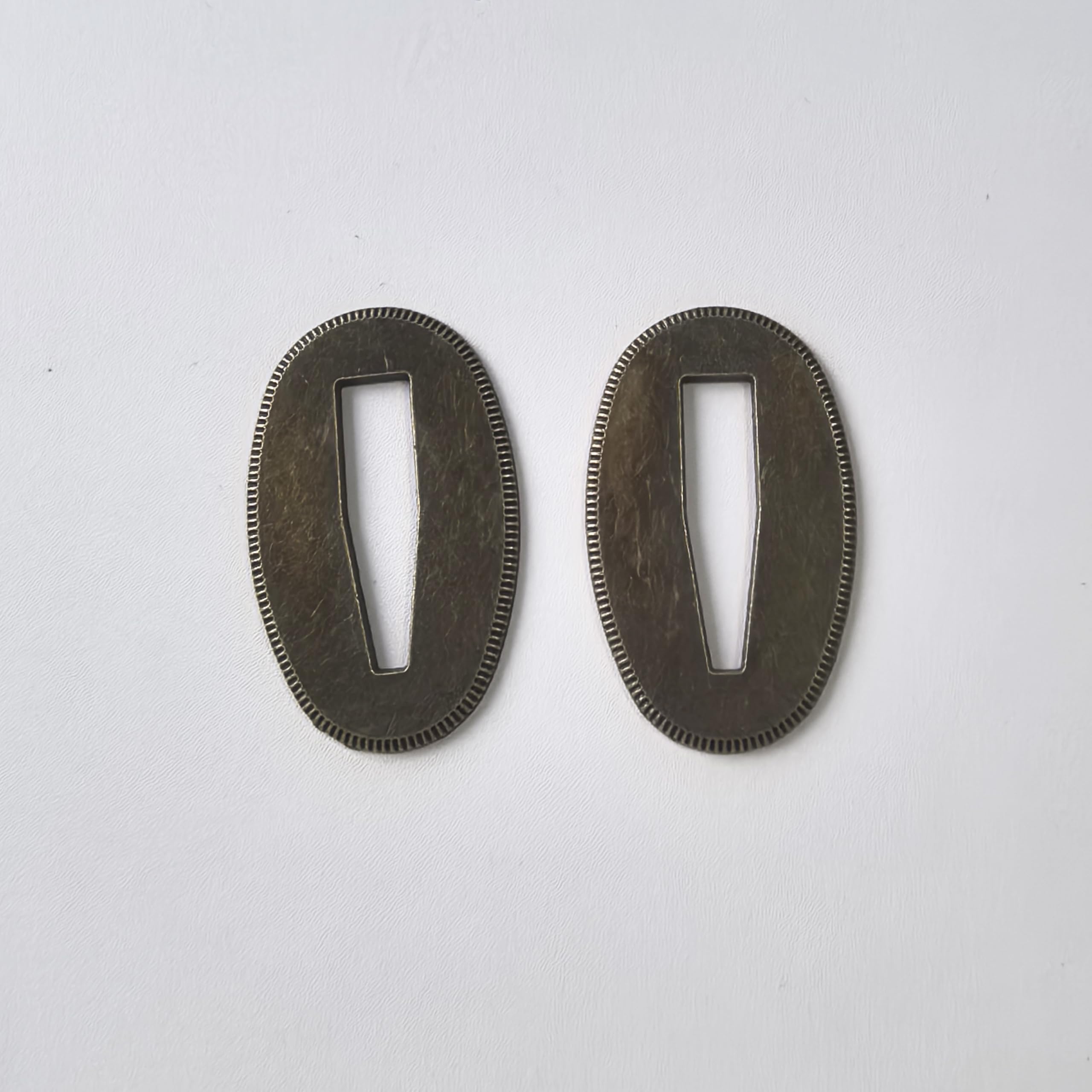 2-Pack Metal SEPPA DIY Accessories for Japanese Samurai Swords, Katana, wakizashi, and Short Swords (Vintage Bronze-1)