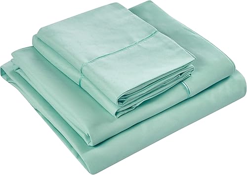 Vista 135 de Mueller Serie 1800 - Juego de sábanas ultrasuaves de 6 piezas, esquinas profundas de hasta 16 pulgadas, transpirables, hipoalergénicas, Verde