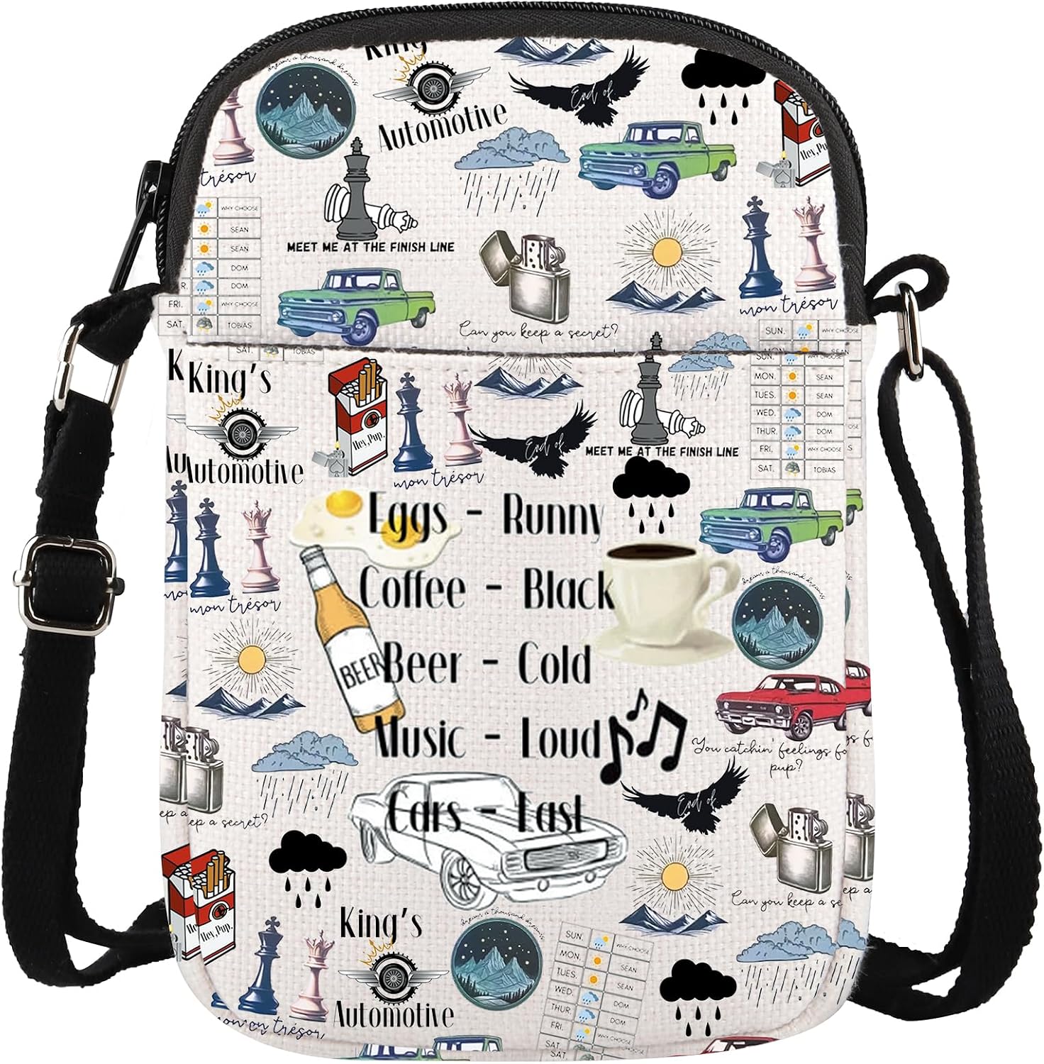 WCGXKO Book Inspired Messenger Bag Spicy Booktok Merch Romance Reader Gifts Book Lovers