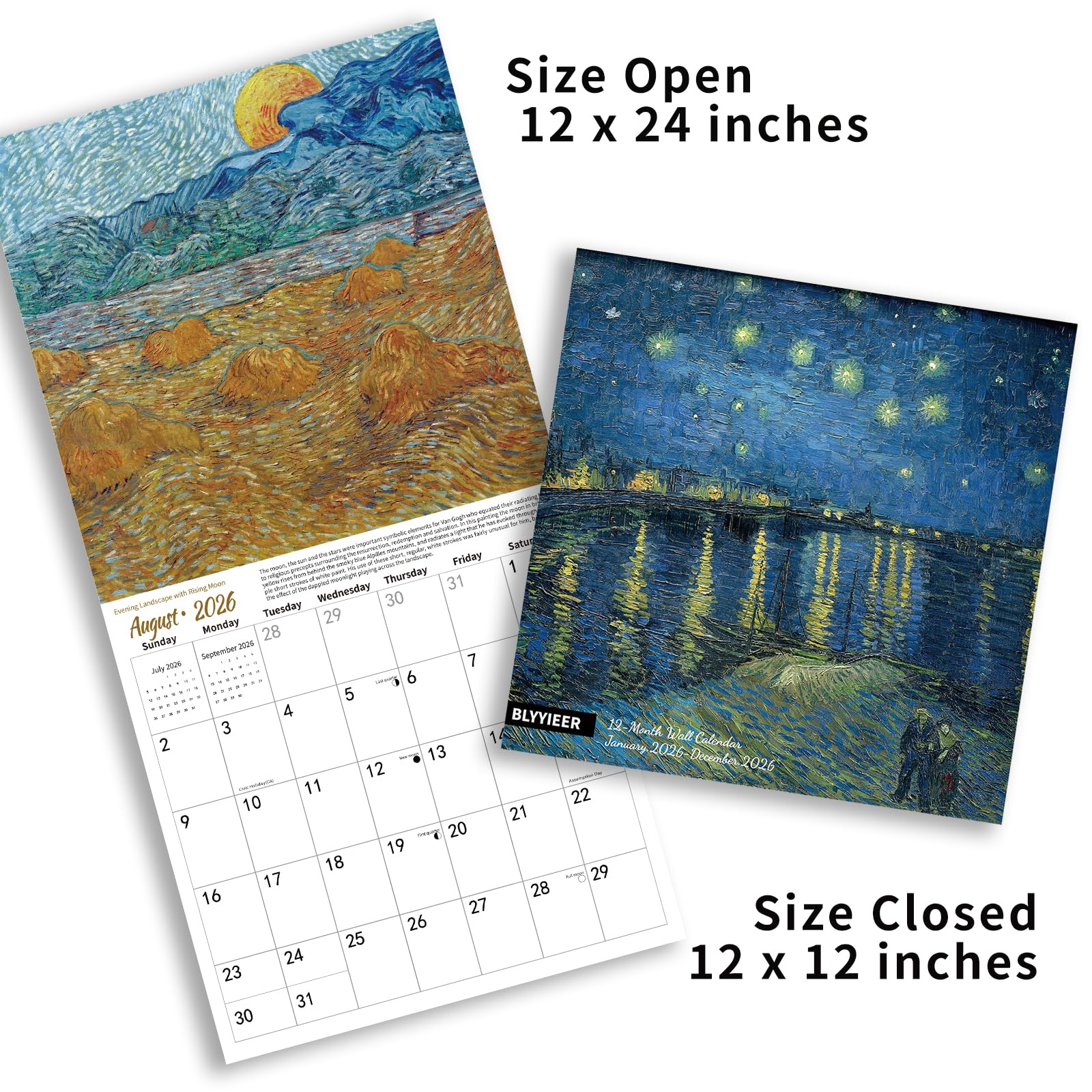 Snapklik.com : 2026 Wall Calendar Art Paintings, 12 Months Wall ...