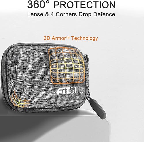 Miniatura 2 de FiTSTILL Mini funda de transporte gris para Go Pro Hero 13121110987(2018)6543+3 funda rígida de almacenamiento de viaje para AKASO, Campark, cámara