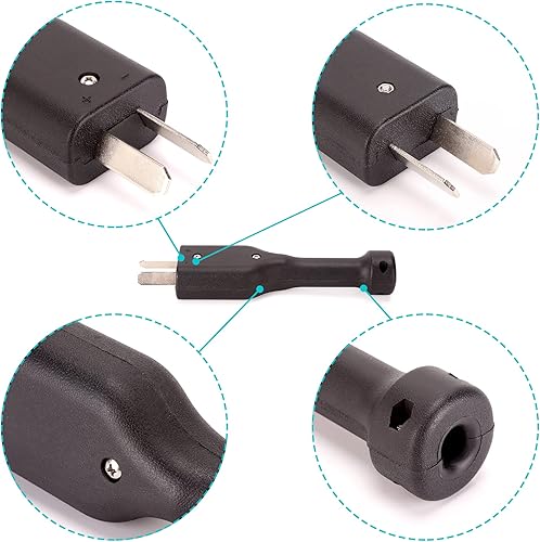 Miniatura 7 de 10L0L Crow Foot 2 Prong Cargador Plug para EZGO, Yamaha, Club Car 36 Voltios Eléctrico Carrito de Golf