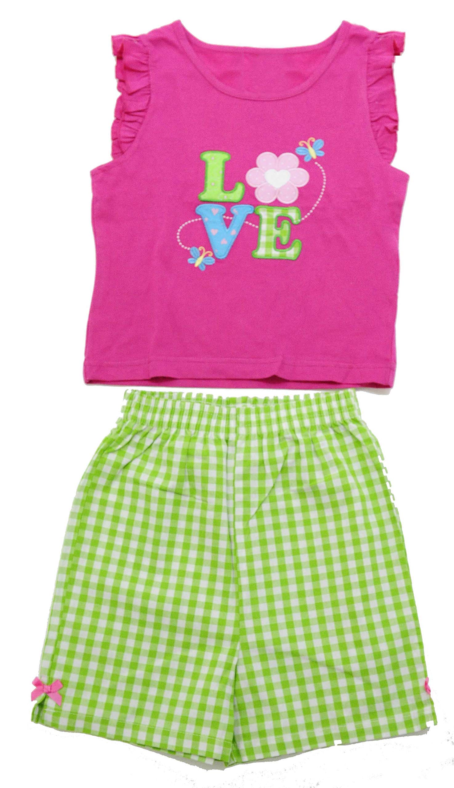 Just Love 2 Piece Summer Short Sets for Girls with Applique