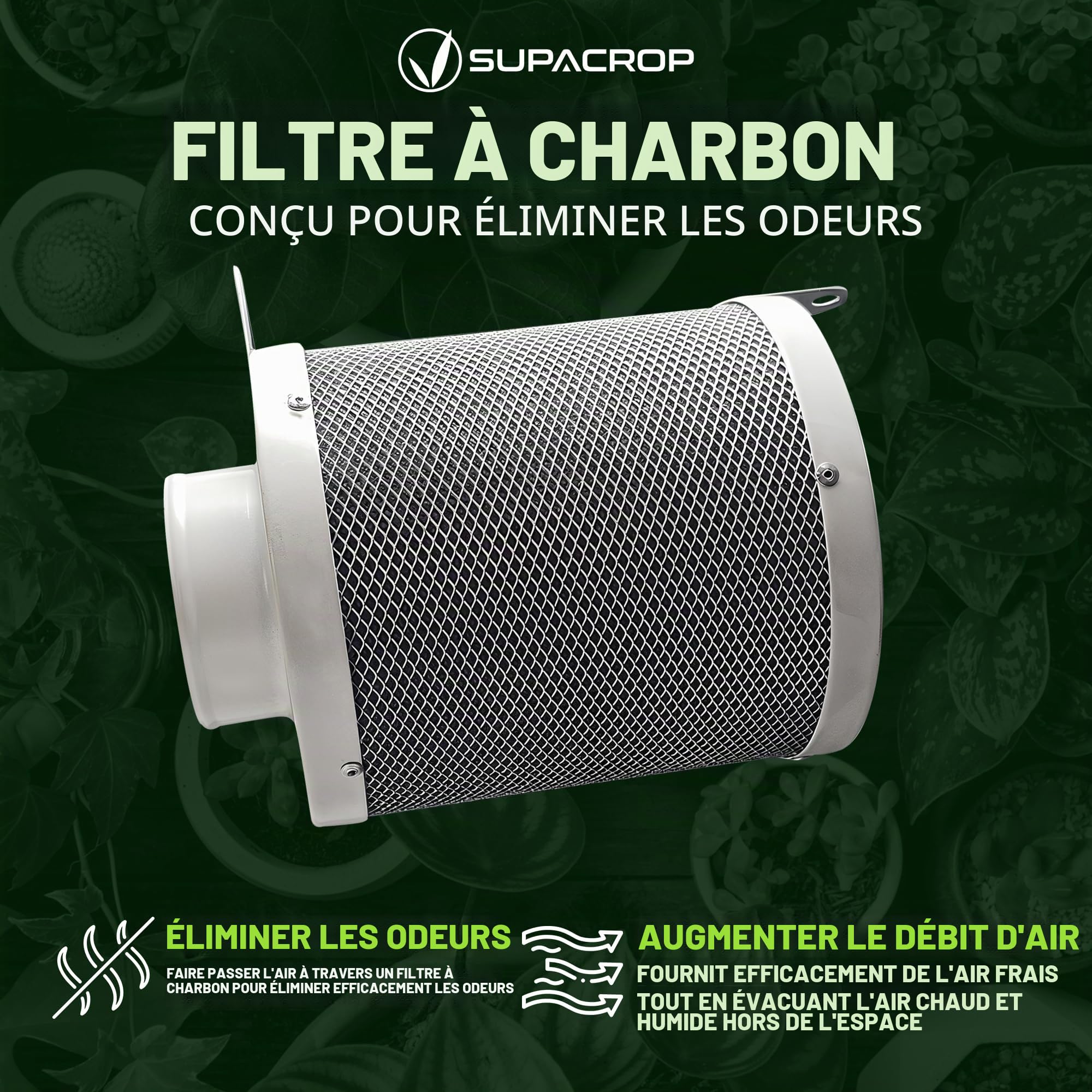 Pack Chambre de Culture Indoor Complet LED 320W Full Spectrum - 80x80x160cm. Kit Box LED dimmable, Timer, Extracteur d'air, Filtre à Charbon et Ventilateur…