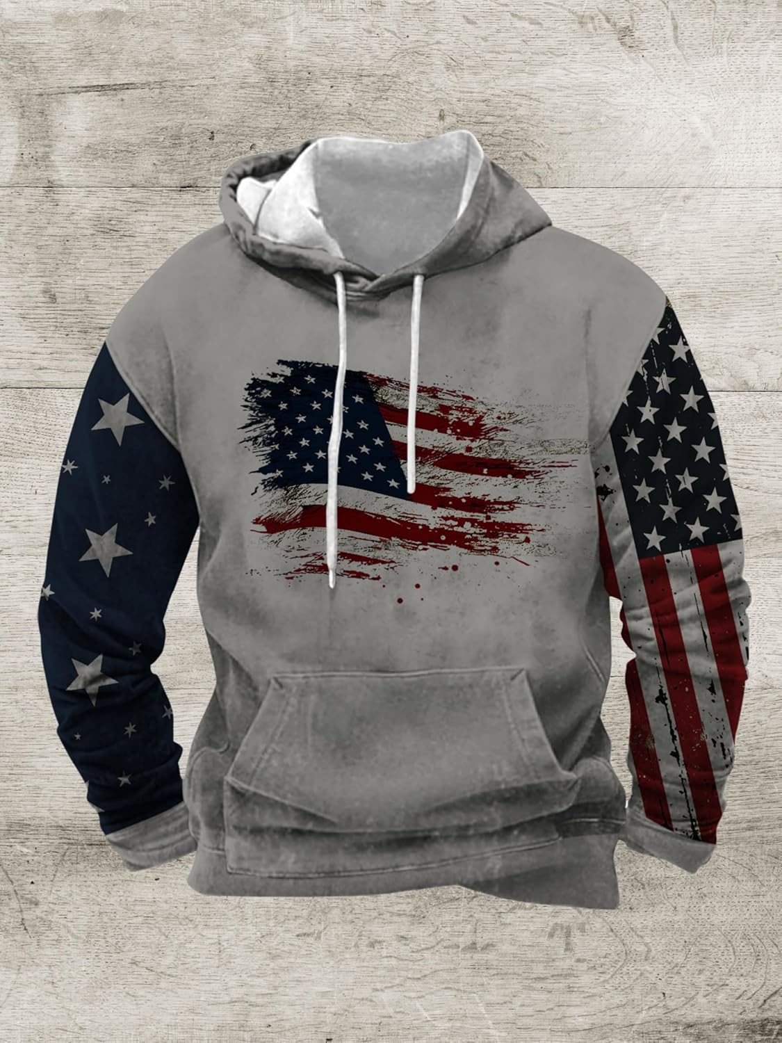 ZOCAVIA Mens Novelty Hoodies Fall Casual Long Sleeve Pullover Tops Oversized Western Retro Animal Graphic Hooded Sweatshirts - Image 3