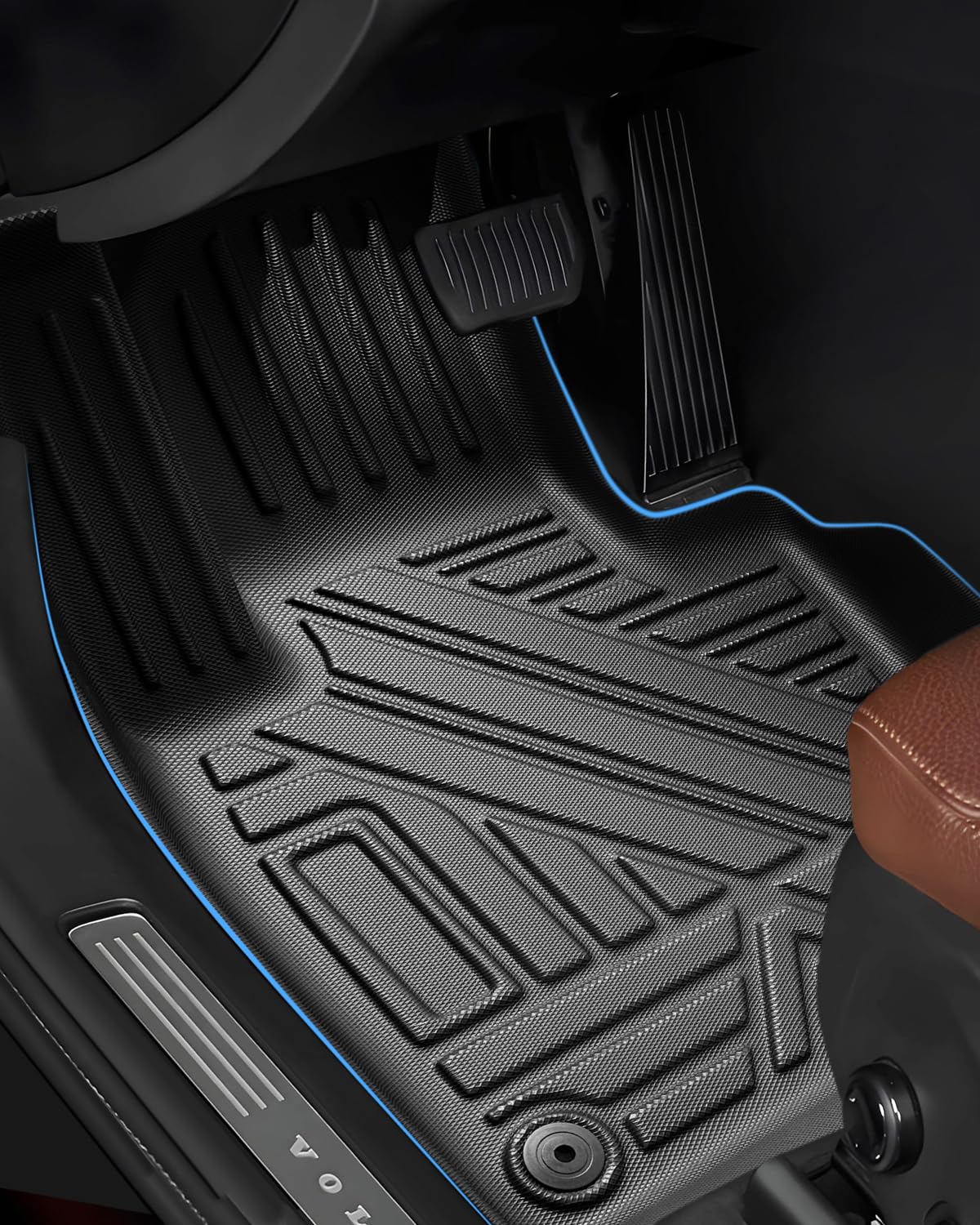 (3-Częściowy) TPE Dywaniki do Volvo XC60 ICEV 2018-2026 | Maty Podłogowa Oryginalna, Dywaniki Samochodowe z Wysokimi Krawędziami, Akcesoria Antypoślizgowymi i Wodoodpornymi