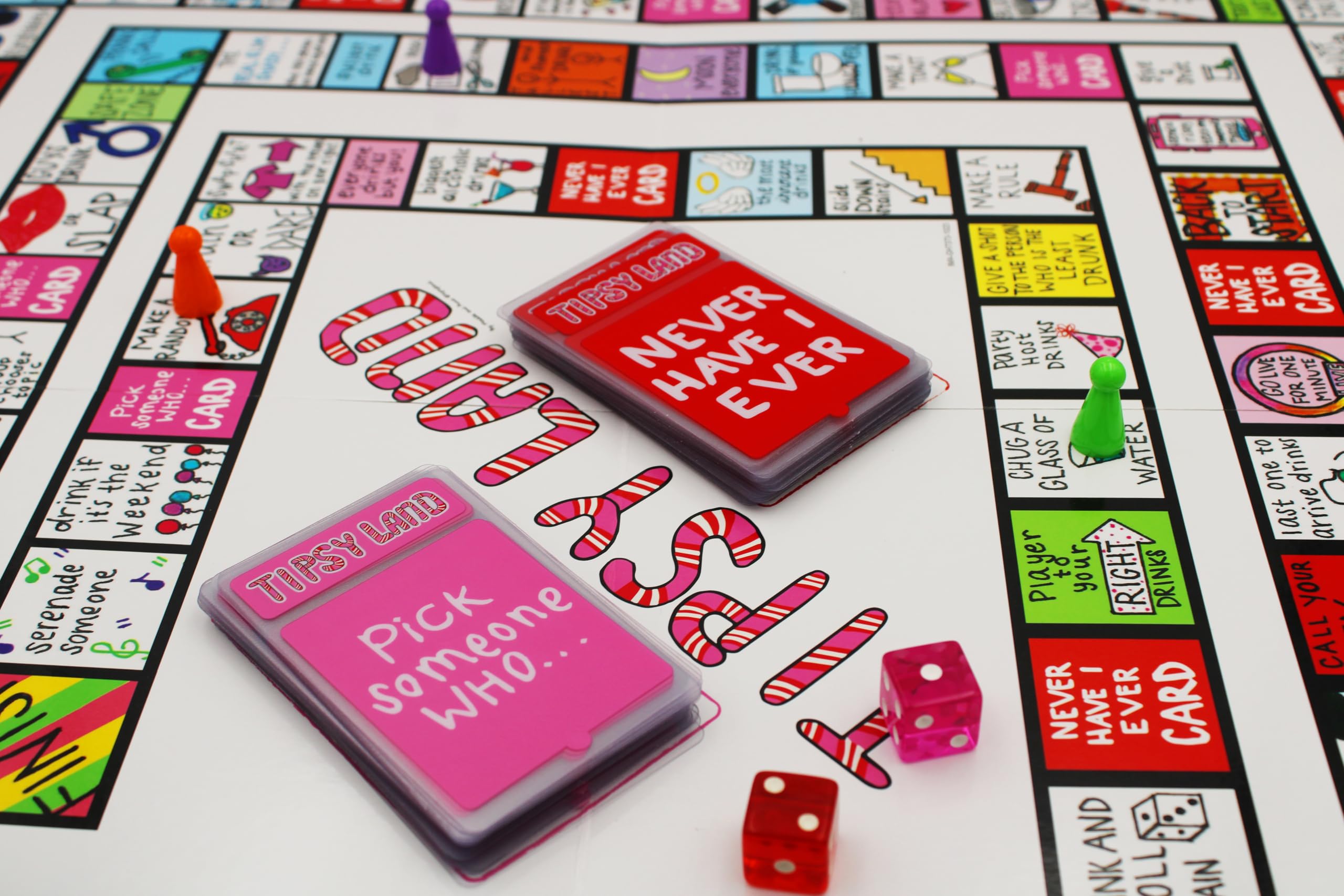 Tipsy Land Your New Favorite Party Board Game, 75+ Unique Spaces for Calling Out Friends, Silly Dares & Confessions, and Mini Competitions - Image 4