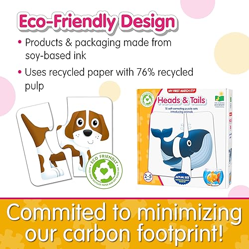 Miniatura 5 de The Learning Journey - My First Match It! Cabezas y colas - Juego de rompecabezas autocorrectivos de 15 piezas, juguetes de aprendizaje para niños