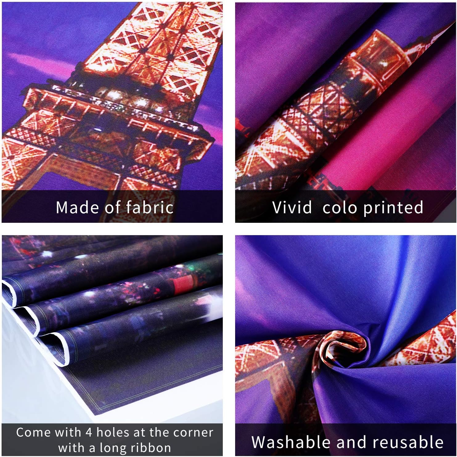Discount 80% Paris Eiffel Tower Backdrop Banner Background Photo Booth Prop, Paris Night View Props Wall Photography Background Banner 6 x 3.6 Feet with 4 Copper Holes and 19.7 ft Black String Best Paris Eiffel Tower Backdrop Banner Background Photo Booth Prop, Paris Night View Props Wall Photography Background Banner 6 x 3.6 Feet with 4 Copper Holes and 19.7 ft Black String
