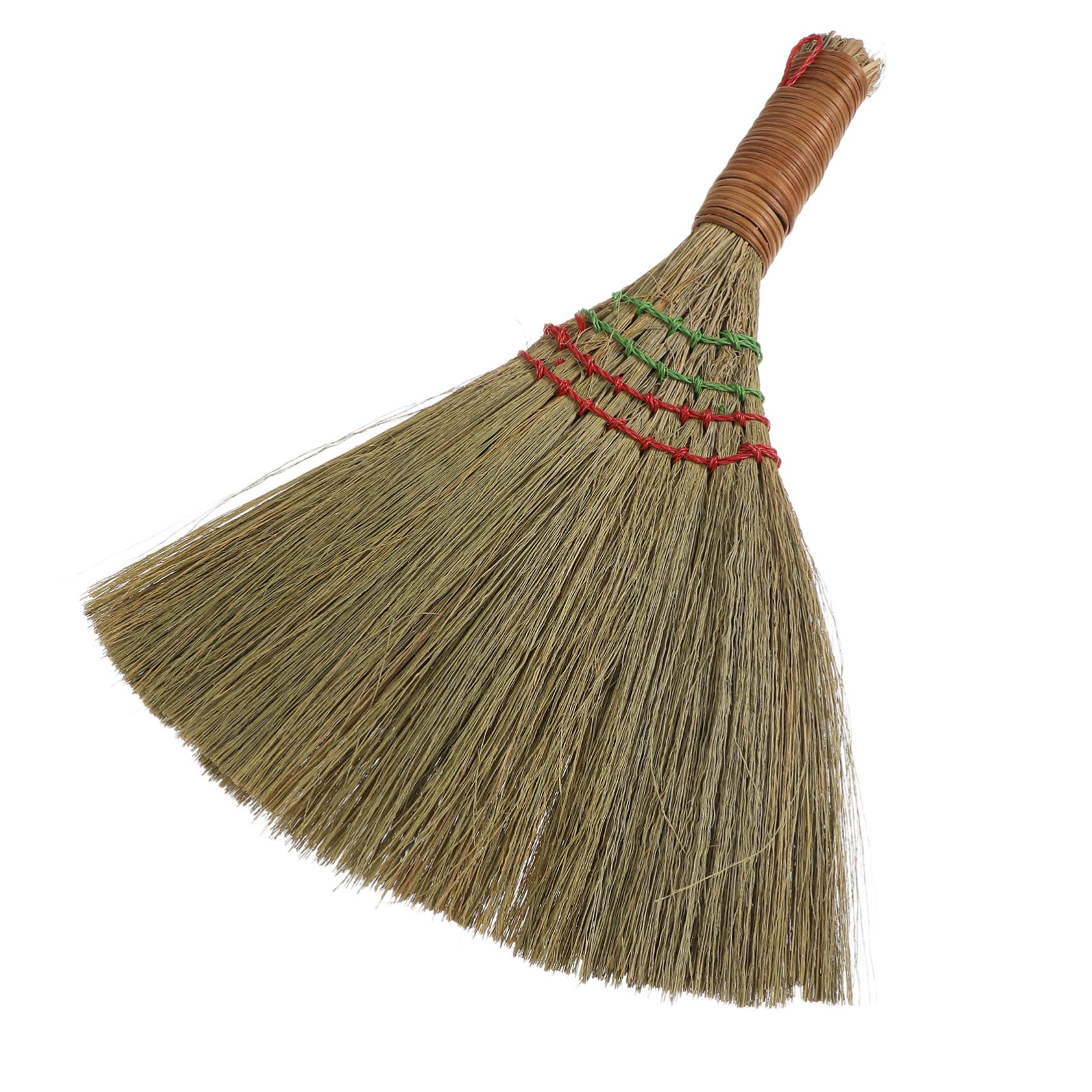 OUNONA Hand Broom Durable Miscanthus Dust Broom for Multi Surface Cleaning Portable for Outdoor Car Porch and Home Use