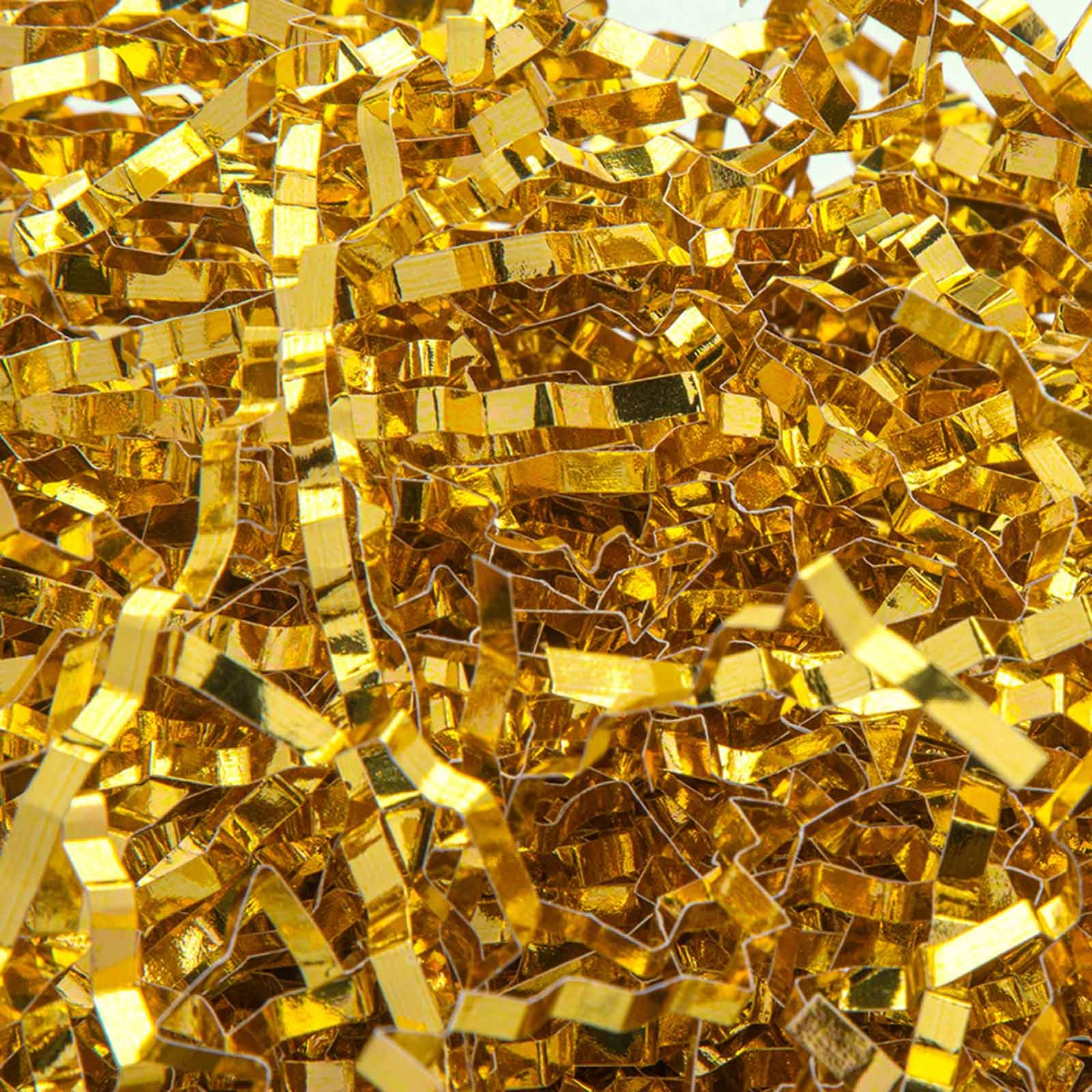 Shredded Paper Filler 1LB Crinkle Cut Gold Used for Gift Box Baskets Wrapping Cushion Products Visual Displays