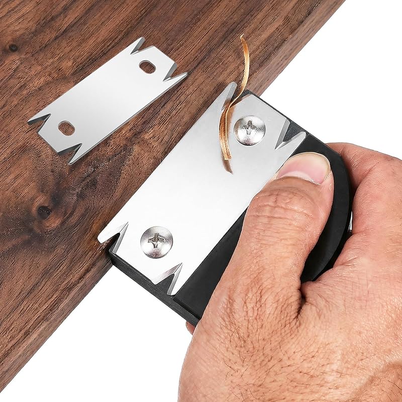 Mini recortadora de bandas de borde de acero inoxidable con cuchilla de repuesto | Cortador de banda de borde de chapa duradero actualizado, herramienta cepilladora de corte y biselado para chapa, Pvc, Abs y carpintería