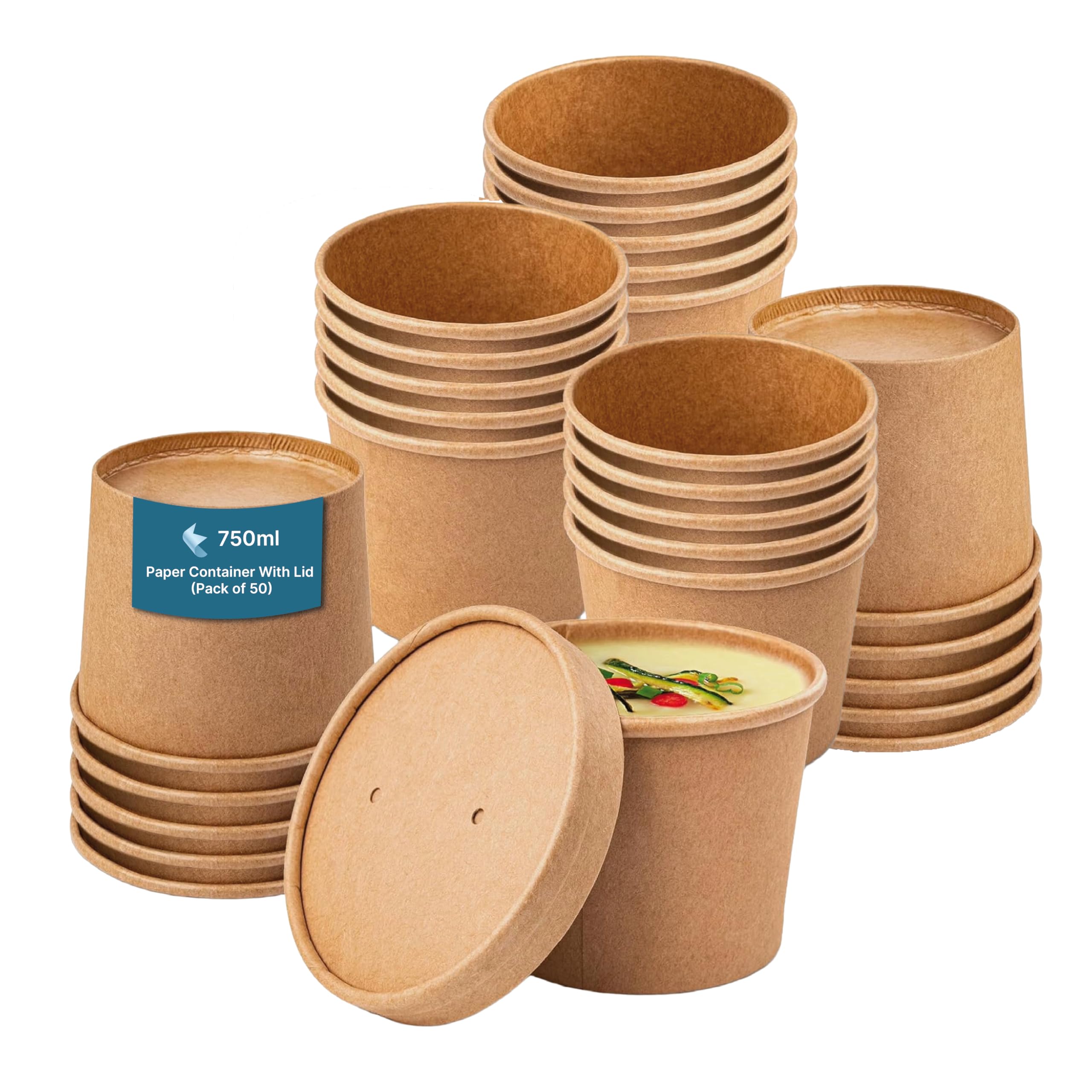 Eco-Friendly Paper Food Containers with Lids -18