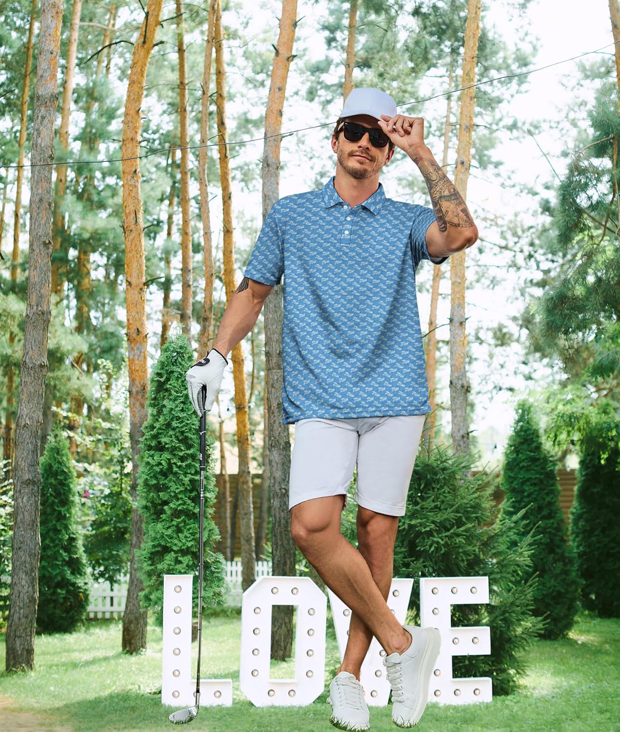 Mens Golf Shirts Golf Polo Shirts for Men Short Sleeve Polo Shirts Golf Gifts - Image 5