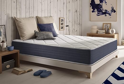 Naturalex | Supervisco | Matratze 140×200 cm | HR-Technologie Extra Komfort Memory Foam Exzellente H5-Unterstützung | Blue Latex Multischicht 7…